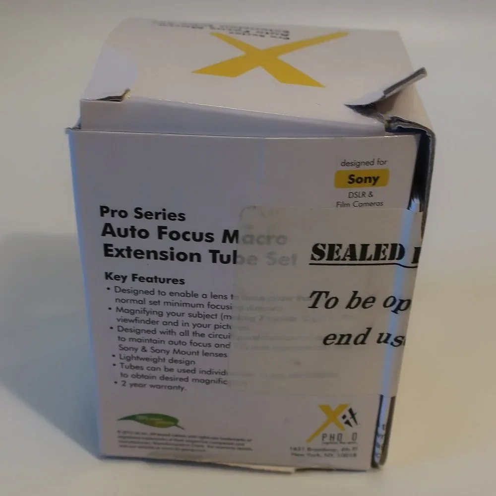 Pro Series Auto Focus Macro Extension Tube For Sony 13mm /20mm/36mm Tube Set *